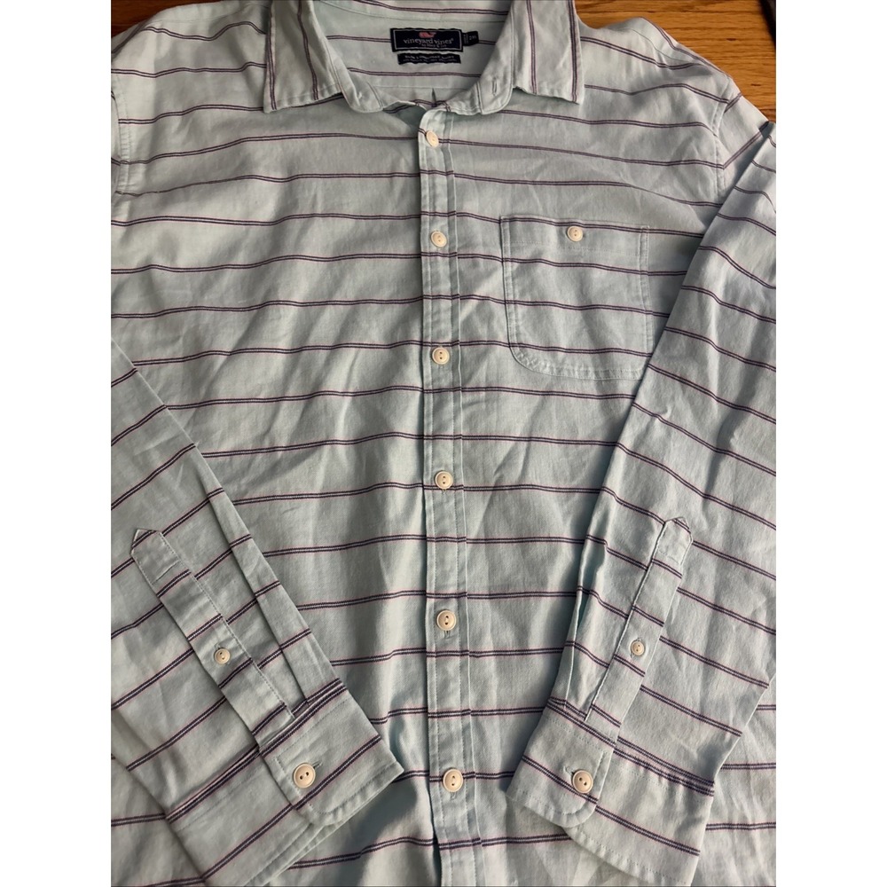 Vineyard Vines Mens Shirt Size 2XL Slim Longshore Light Teal - Picture 2 of 5